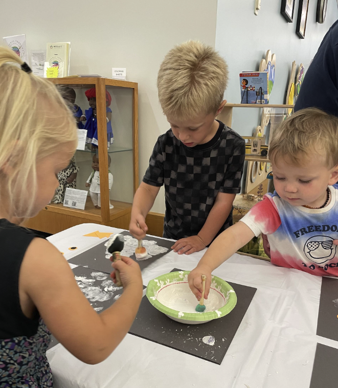 Art making at the T.B. Scott Free Library in Merrill, Wisconsin.